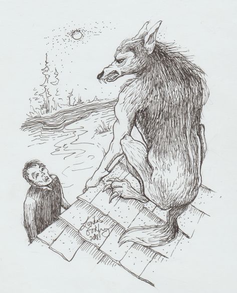 Michigan Dogman Roof-Stalker Cryptids Art, Dogman Cryptid, Dog Man Cryptid, Cryptids Of Minnesota, Cryptids Of Illinois, Michigan Dogman, Michigan Cryptids, Shittycryptids Tumblr, Unexplained Phenomena