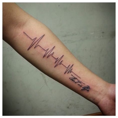 lifeline tattoo |  couple tattoo designs small Last Heartbeat Tattoo Dads, Line Tattoo Meaning, Life Line Tattoo, Emt Tattoos, Tatuaje Ekg, Patch Tattoos, Preemie Quotes, Lifeline Tattoos, Ekg Tattoo