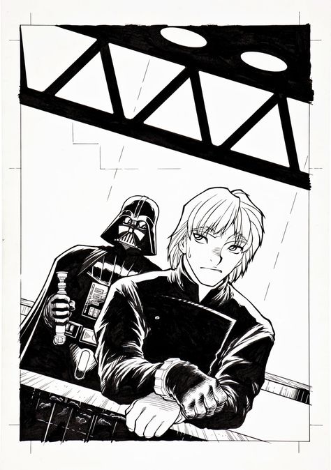 Star Wars: Return of the Jedi Manga #3 Cover-Adam Warren Comic Art Star Wars Manga, Star Wars Comic Books, Return Of The Jedi, Star Wars Comics, Art Gallery Room, Gallery Room, Comic Book Covers, Dark Horse, Star Wars Art