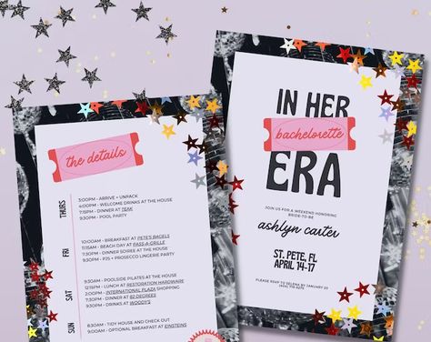 Eras Party, Bachelorette Ideas, 80s Theme, Bachelorette Themes, Bachelorette Invitations, Welcome Drink, St Petersburg Florida, Bach Party, Digital Goods