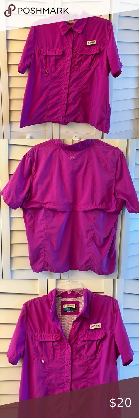 Magellan Outdoors Womens Fish Gear Fuchsia Shirt Sz L Button Up. Magellan Outfit Women, Outfit Women, Two Piece Skirt Set, Button Up, Join Me, Shop My Closet, Amazing Fashion, Style Tips, My Closet