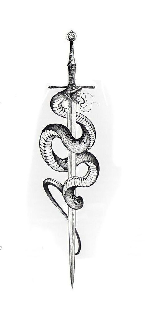 Loki Snake Tattoo, Snake With Swords Tattoo, Tattoo Swords Men, Miles Tattoo, Tony Tattoos, Skull And Snake Tattoo, Norse Tattoos, Snake And Dagger Tattoo, Poked Tattoo