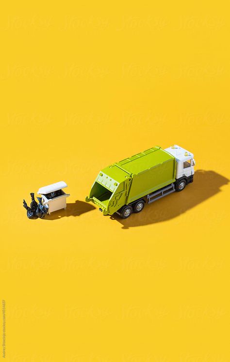 "Garbage Truck With Containter" by Stocksy Contributor "AUDSHULE" - Stocksy Ashtray Design, Rubbish Truck, Editorial Inspiration, Pick Up Trash, Waste Management, Garbage Truck, Truck Design, Courier Service, Community Service