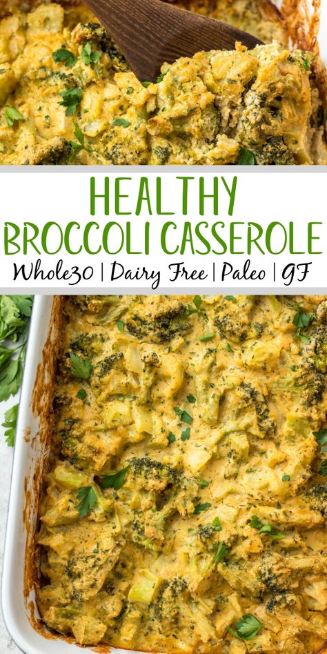 Dairy Free Keto Casserole, Easy Casserole Recipes Dairy Free, Whole 30 Frozen Meals, Whole 30 Broccoli Casserole, Non Dairy Casseroles, Casserole Recipes For Dinner Dairy Free, Dairy Free Broccoli Rice Casserole, Whole 30 Broccoli Recipes, Whole 30 Vegetable Sides