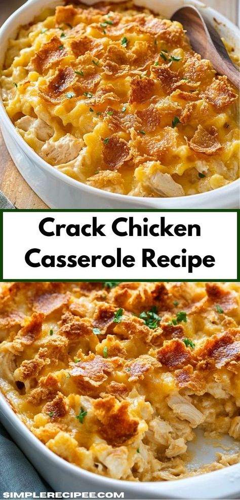 Craving comfort food that’s simple to prepare? Discover this Crack Chicken Casserole Recipe, featuring creamy goodness and tender chicken. It’s an ideal option for busy weeknights or family gatherings, making dinner a breeze. Creamy Pasta Recipes Cream Sauces, Casserole Recipes For Family, Quick And Easy Casserole Recipes, Casseroles With Ground Beef, Casserole Recipes With Ground Beef, Quick Casserole, Craving Tasty, Delicious Casserole Recipes, Creamy Ranch Chicken