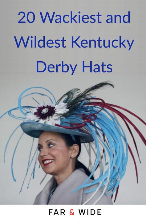 Wackiest Hats at the Kentucky Derby Horse Races | Far & Wide Make Your Own Kentucky Derby Hat, Kentucky Derby Fascinator Diy, Best Kentucky Derby Hats, Diy Kentucky Derby Fascinator, Derby Day Hats Diy, Creative Derby Hats, Homemade Kentucky Derby Hats, Make Your Own Derby Hat, Ky Derby Hats