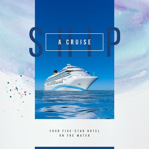 Cruise Advertising, Ad Inspiration, Travel Creative, Ad Poster, Social Design, Travel Club, Boat Party, Instagram Layout, Promotional Design