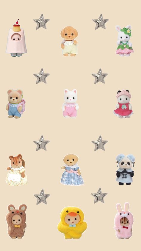 Calico Critters, Sylvanian Families, Screen Wallpaper, Salad, Disney, Pattern