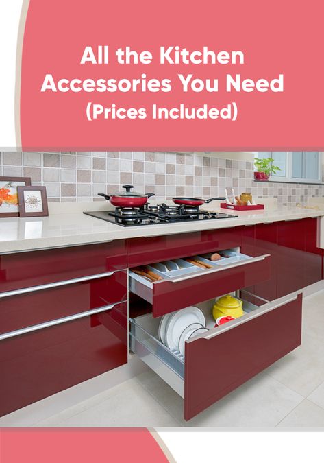 basic-kitchen-accessories-needed-for-modular-kitchen Store Room Ideas Kitchen Indian, Kitchen Store Room Ideas Indian, Kitchen Trolley Ideas Indian, Trolley Design Ideas, Kitchen Trolley Design, Trolley Design, Kitchen Designs Ideas, Kitchen Cost, Kitchen Modular