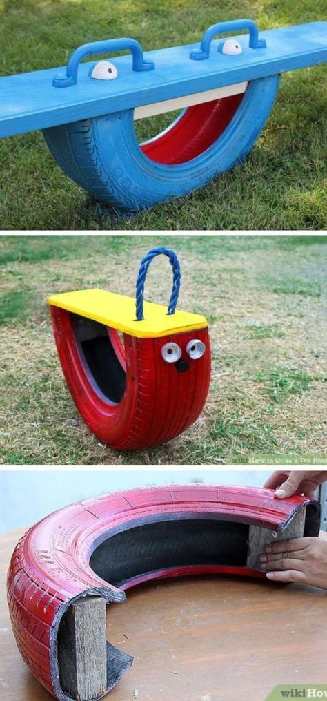 Old Tires Ideas Diy, Tyre Ideas For Kids, Old Tires Ideas, Tire Playground, Tires Ideas, Repurposed Tire, Diy Kids Playground, Architecture Symbols, Reuse Old Tires