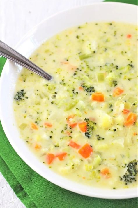 Broccoli, Cauliflower and Cheese Soup • Now Cook This! Broc Cheese Soup, Cauliflower And Cheese Soup, Cheesey Broccoli, Broccoli And Carrot Soup, Cream Of Cauliflower Soup Recipe, Cauliflower Cheddar Soup, Cauliflower And Cheese, Cheesy Garlic Biscuits, Broccoli Cauliflower Soup