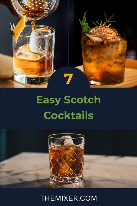 🥃 🍹 Scotch cocktails are the perfect way to elevate your drinking experience! With its unique and complex flavor profile, versatility, and rich history, Scotch whisky is a popular choice for creating delicious cocktails. From classic drinks to modern twists, there's a Scotch cocktail for everyone! Scotch Cocktails Recipes, Scotch Drinks Cocktails, Scottish Drinks Cocktails, Scotch Whiskey Drinks, Scotch Whiskey Cocktails, Scotch Cocktails, Scottish Drinks, Basic Cocktails, Classic Drinks