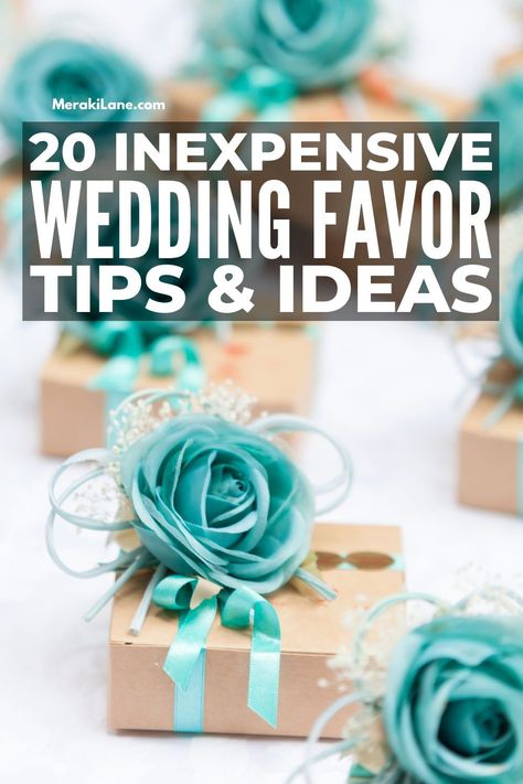 20 Inexpensive Wedding Favor Ideas Your Guests Will Love | Wedding favours are a great way to make a lasting impression on your guests, giving them something meaningful as a keepsake for helping you celebrate your love. While they are no longer obligatory, wedding favours offer a beautiful added touch, and there are tons of unique and cheap guest gifts to consider, which we're sharing in this post. Click for a complete 101 on wedding favours, with tons of ideas and options to inspire you. Wedding Favour Boxes Diy, Wedding Favor Boxes Diy, Wedding Souvenirs Diy, Wedding Favour Ideas, Wedding Freebies, Edible Party Favors, Wedding Match Boxes, Favour Ideas, Inexpensive Wedding Favors