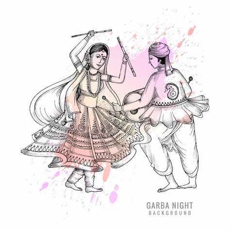 Dandiya Garba Image, Dandiya Night, Garba Night, Night Sketch, Sketch Background, Happy Lohri, Couples Play, Lightroom Presets Portrait, Adobe Lightroom Presets