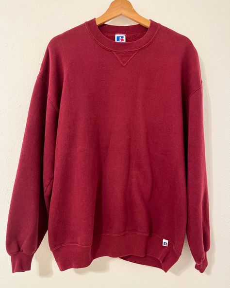 maroon crewneck sweatshirt Brand: Russell Athletic Size: XL Retails: $30 Price: $12 Fit: Fits like size L Condition: Excellent Original Russell Tags 50% cotton 50% polyester DM for details!! 🫶🏼 Maroon Crewneck, Branded Sweatshirts, Russell Athletic, Crewneck Sweatshirt, Crew Neck Sweatshirt, Crew Neck, Sweatshirts, Tags, The Originals