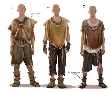 Primitive Clothing, Medieval Clothes, Designer Patterns, Animal Hide, Concept Clothing, Marvelous Designer, Game Character Design, Art Characters, Clothes Crafts