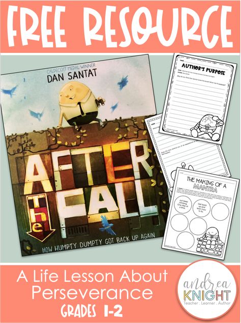 Perseverance Activities, Dan Santat, Fall Lesson Plans, Children's Book Characters, Fall Writing, Writing Station, Fall Lessons, Elementary Counseling, First Grade Activities