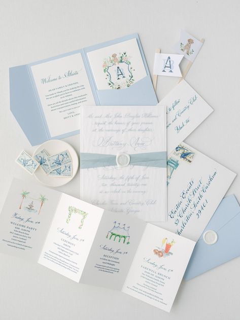 Blue And White Invitations, Easton Events, Soiree Wedding, Coastal Wedding Invitations, Event Stationery, Wedding Invitation Ideas, Kt Merry, Next Luxury, Monogram Ideas