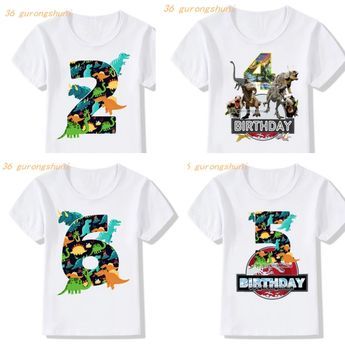 T Shirt Boys T Shirts Happy Birthday 2 3 4 5 Years Kids Tshirt Cartoon Dinosaur T-shirts Tops For Girls Shirts Children Clothes - T-shirts - AliExpress Happy Birthday 2, Dinosaur Shirt, Kids Tshirt, Happy 2nd Birthday, Cartoon Dinosaur, Children Clothes, Boys Shirts, Boys T Shirts, T Shirt Top