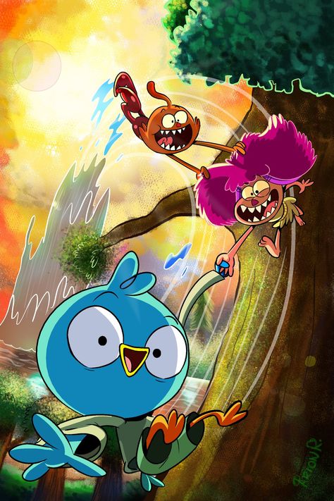 Harvey, Fee and Foo - #CHGreenblatt #HarveyBeaks on #Nickelodeon and #YTV Harvey Beaks, Tara Strong, Swag Cartoon, Diy Bracelets Easy, 90s Childhood, Old Games, Old Cartoons, You Rock, Halloween Wallpaper