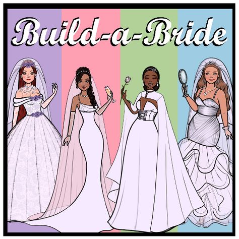 Welcome to Build-a-Bride workshop! Choose from an assortment of faces, bridal hairstyles, and 4 DIFFERENT BODY SHAPES (use the color buttons to switch betw... Wedding Dress Maker, Playing Hard To Get, Characters Outfits Ideas, Build An Outfit, Pic Crew, Dress Creator, Website Maker, Bride Game, Dress Maker