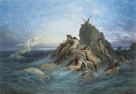 Download hd wallpapers of 127653-Gustave_Doré, Painting, Sea, Rock, Nude, Mythology, Classic_art. Free download High Quality and Widescreen Resolutions Desktop Background Desktop Background Art, Mac Wallpaper Desktop, Mac Backgrounds, Mobile Backgrounds, Sensory Art, Desktop Wallpaper Art, High Resolution Wallpapers, Mythology Art, Portable Battery