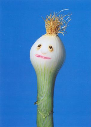 spring onion by Transying, via Flickr Veggie Art, Funny Vegetables, Food Sculpture, Vegetable Carving, Fruit Art, Food Humor, Cute Food, Art Forms, Food Art