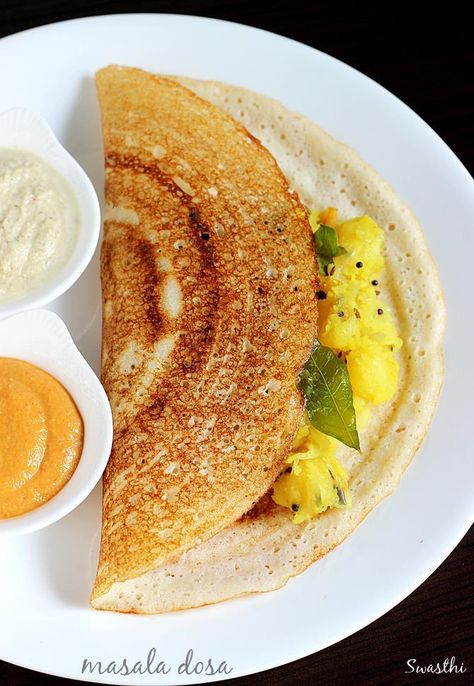 Dosa Photography, Masala Dosa Recipe, Masala Dosa, Batter Recipe, Dosa Recipe, Paneer Recipes, Indian Breakfast, Food Pics, South Indian Food