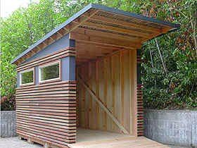 BikePortland.org » Blog Archive » Keep your bikes cozy in a (locally made) bike shed - Updated Shed Conversion Ideas, Motorbike Shed, Flat Roof Shed, Kayak Storage Rack, Space Garden, Cheap Sheds, Modern Shed, Studio Shed, Kayak Storage