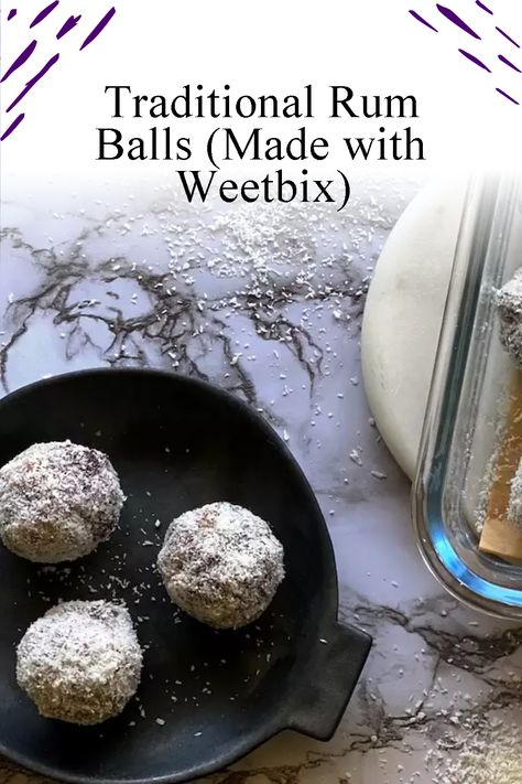 This is my Nanna's recipe for Rum Balls - and I've never tasted a better recipe! Weetbix Rum Balls Recipe, Rum Balls Recipe, Milk Chocolate Cake, Old School Traditional, Rum Recipes, Rum Balls, Stay At Home Mum, Bake Recipes, Food Tasting