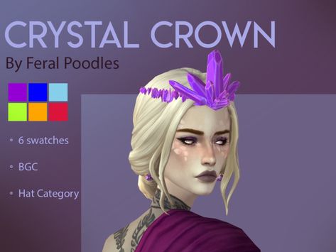 Crystal Crown - TS4 Maxis Match CC Sims 4 Cc Crystals, Sims 4 Crystal Cc, Sims 4 Cc Crown, Sims 4 Crown Cc, Ts4 Maxis Match Cc, Medieval Apocalypse, Ts4 Accessories, Fire Crown, Cc Accessories