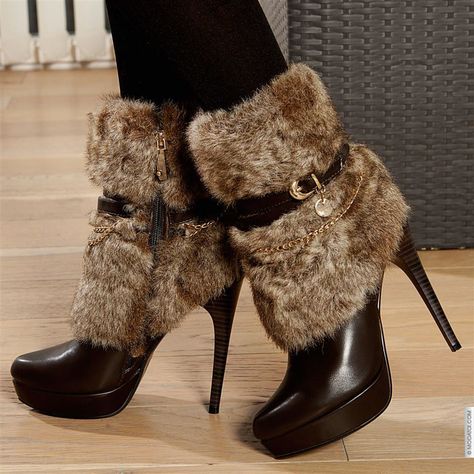 <3 Fur Boots Heels, Fluffy Shoes, Nice Boots, Pretty Heels, Fur Heels, Do It Better, Fancy Shoes, Girly Shoes, Aesthetic Shoes