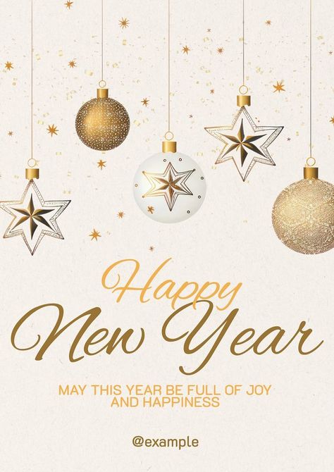 Happy New Year poster template | premium image by rawpixel.com / Hein Happy New Year Design Poster, Happy New Year Posters, Happy New Year 2024 Poster, New Year Template Instagram, New Years Templates Instagram, Happy New Year Template Design, Happy New Year 2024 Images, Happy New Year Poster Design, Happy New Year Poster