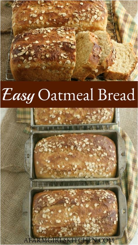 Oatmeal Bread Recipe, Oat Bread Recipe, The Perfect Sandwich, Honey Oat Bread, Perfect Sandwich, Homemade Oatmeal, Oatmeal Bread, Protein Bread, Easy Oatmeal