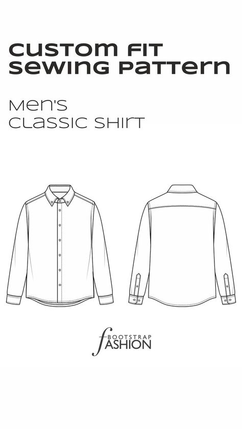 Mens Shirt Pattern, Designer Man, Mens Sewing Patterns, Garment Construction, Shirt Sewing, Designer Patterns, Plus Size Patterns, Shirt Sewing Pattern, Sewing Instructions