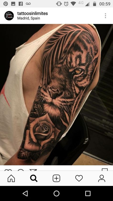 Tiger Eyes Tattoo, Popular Tattoo Designs, Tiger Tattoo Sleeve, Lion Tattoo Sleeves, Tiger Tattoo Design, Mens Shoulder Tattoo, Half Sleeve Tattoos For Guys, Upper Arm Tattoos, Tattoos Geometric