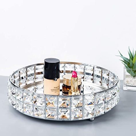 Crystal Vanity, Bottle Tray, Elegant Tray, Ornate Jewelry, Crystal Makeup, Makeup Tray, Jewelry Tray Organizer, Vanity Makeup, Perfume Tray