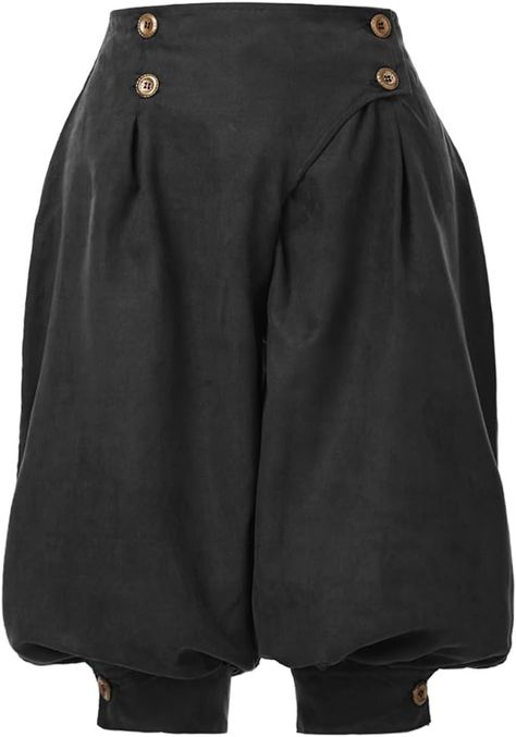 Amazon.com: GRACEART Women's Renaissance Pants Pirate Pant Suede High Waist Double Breasted Medieval Pants Brown : Clothing, Shoes & Jewelry Medieval Clothing Women, Victorian Bloomers, Medieval Pants, Ren Faire Outfits, Pirate Cosplay, Pirate Outfit, Fair Outfits, Pirate Fashion, Clothing Design Sketches