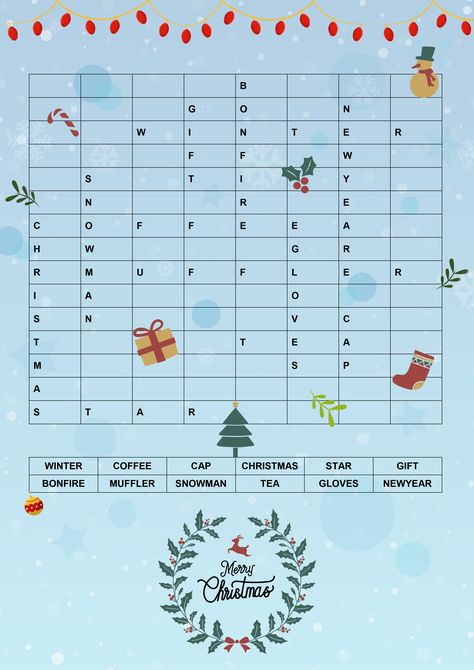 Its December again and my friends all around the world must be looking for some interesting Christmas theme tambola tickets and kitty party games.  The dividends here in this Christmas tambola ticket are the 12 Christmas keywords mentioned in second table  Write random tambola numbers from 1-90 next to each letter  Hope you will enjoy this :)  MERRY CHRISTMAS!!  #christmas #tambola #christmastambola #christmastheme Christmas Theme Tambola Tickets, Christmas Tambola Tickets, Christmas Theme Kitty Party Games, Christmas Kitty Party Games, Its December, Ladies Kitty Party Games, Tambola Tickets, Tambola Game, Happy Birthday Theme