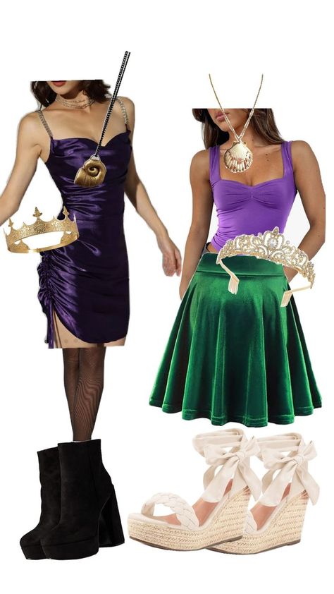 Villians Party, Villains Costumes, Ariel Halloween Costume, Ursula Costume, Ariel Costumes, Duo Costumes, Hallowen Costume, For Seasons, Halloween Inspo