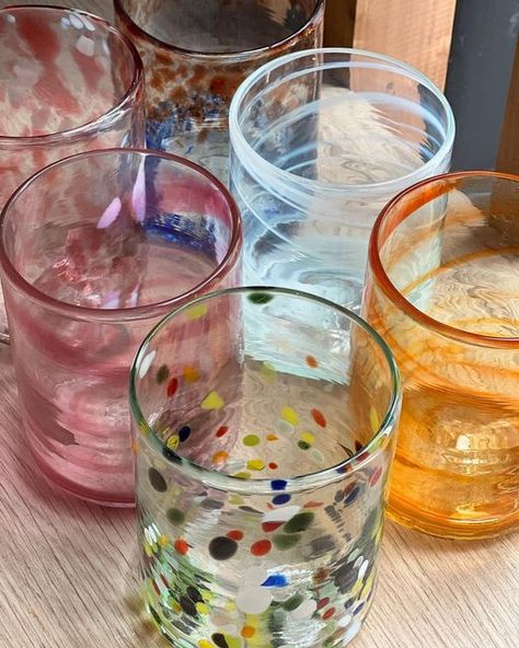 WOVEN ROSA on Instagram: "Soaking up the last of the summer rays✨🧡 #colouredglass #glassblowing #glasswares #customglassware #tablescapes #tabledecorations #artisanglass" Custom Glassware, Unique Glassware, Summer Ray, Tumbler Glasses, Spring Inspo, Pink Swirls, Colorful Table, Tableware Set, Swirl Design