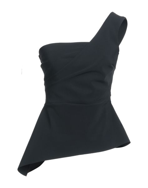 top asymétrique, toile, plissé, uni, décolleté profond, une épaule, sans poche, bas asymétrique, tissu élastique , Color: Noir , Size: 34 Chiara Boni, Deep Neckline, One Shoulder Tops, Top Tee, Peplum Dress, Shoulder Top, Black Women, One Shoulder, Mini Skirts