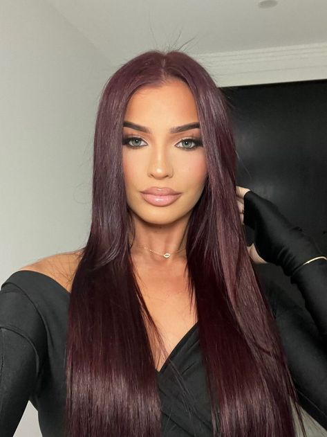 Burgundy Hair With Green Eyes, Purple Auburn Hair, Deep Red Hair Color Burgundy Wine, Deep Mahogany Hair Color, Cherry Dark Red Hair, Brown Mahogany Hair, Dark Red Auburn Hair, Deep Cherry Red Hair Burgundy, Dark Cherry Red Hair Burgundy