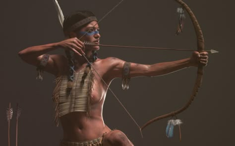 Wild West Challenge- Native American woman, Stavros Karagiannis on ArtStation at https://www.artstation.com/artwork/ZyObw Native American Woman, Native American Warrior, West Art, 다크 판타지, Female Anatomy, American Woman, American Beauty, American Heritage, Native American Art