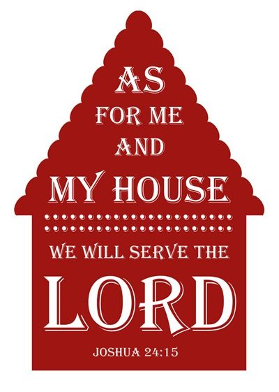 Joshua 24:15 Fun Art Print, Blessed Family, Spiritual Food, Red Letters, Bible Stuff, Ayat Alkitab, Serve The Lord, Bible Scripture, Red House