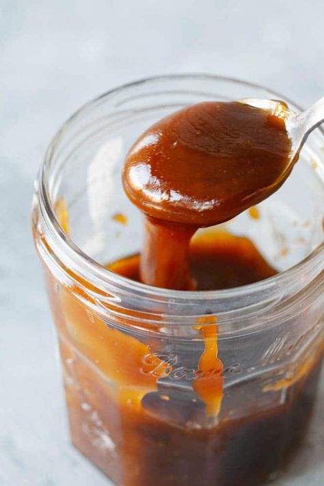 5-minute Vegan Caramel Sauce Allergy Free Baking, Vegan Caramel Sauce, Pies And Tarts, Teriyaki Glaze, Vegan Caramel, Caramel Syrup, Food Allergy, Dairy Free Milk, Caramel Recipes