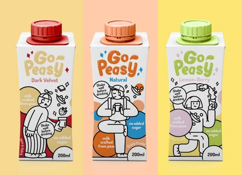 Plant Based Milk Packaging Projects | Photos, videos, logos, illustrations and branding on Behance Organic Milk Packaging, Kids Branding Design, Milk Brands, Milk Packaging, Packaging Illustration, Drinks Packaging Design, Juice Packaging, Packaging Design Trends, Modern Packaging