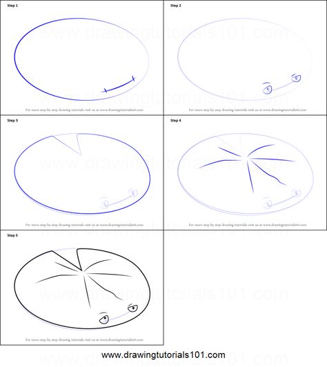 How to Draw Lily Pad from Plants vs. Zombies Printable Drawing Sheet by DrawingTutorials101.com Lily Pad Tutorial, How To Draw Lily Pads, How To Draw Lilly Pads, Drawing Lily Pads, How To Draw A Lily Pad, Lilypad Drawing Easy, Lily Pad Sketch, Lily Pads Drawing, Lilypad Drawing