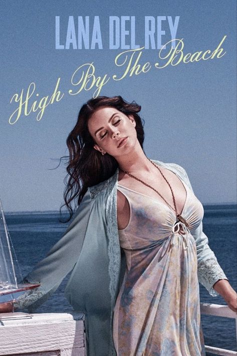 Lana Del Rey High, Lana Del Rey Honeymoon, High By The Beach, Lana Del Rey Love, Lana Del Rey Vinyl, Vintage Poster Design, Dorm Posters, I Love Cinema, Poster Room