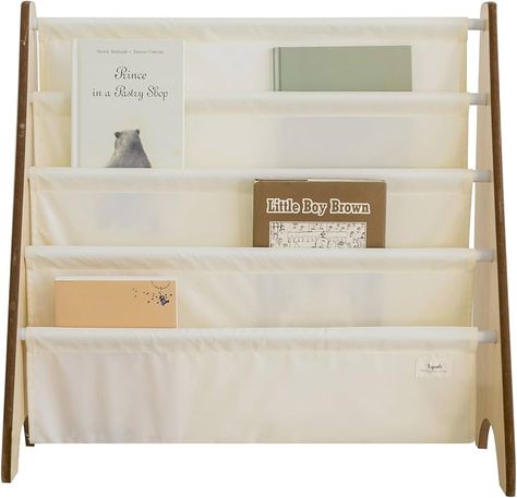 Amazon.com: 3 Sprouts Recycled Fabric Kids Bookshelf – 4-Tier Sling Book Rack Storage - Kids Room Book Shelves, Nursery, Playroom, Classroom - Bookcase Display Shelf for Toddler, Children Age 3+ - Gingham Blue : Home & Kitchen Book Shelves Nursery, Room Book Shelves, Shelves Nursery, 3 Sprouts, Kids Bookshelf, Playroom Classroom, Bookcase Display, Book Rack, Storage Kids Room